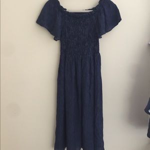 Zara Striped Off-Shoulder Dress